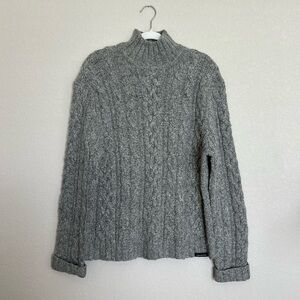 Abercrombie & Fitch Vintage Gray Turtleneck Wool Sweater